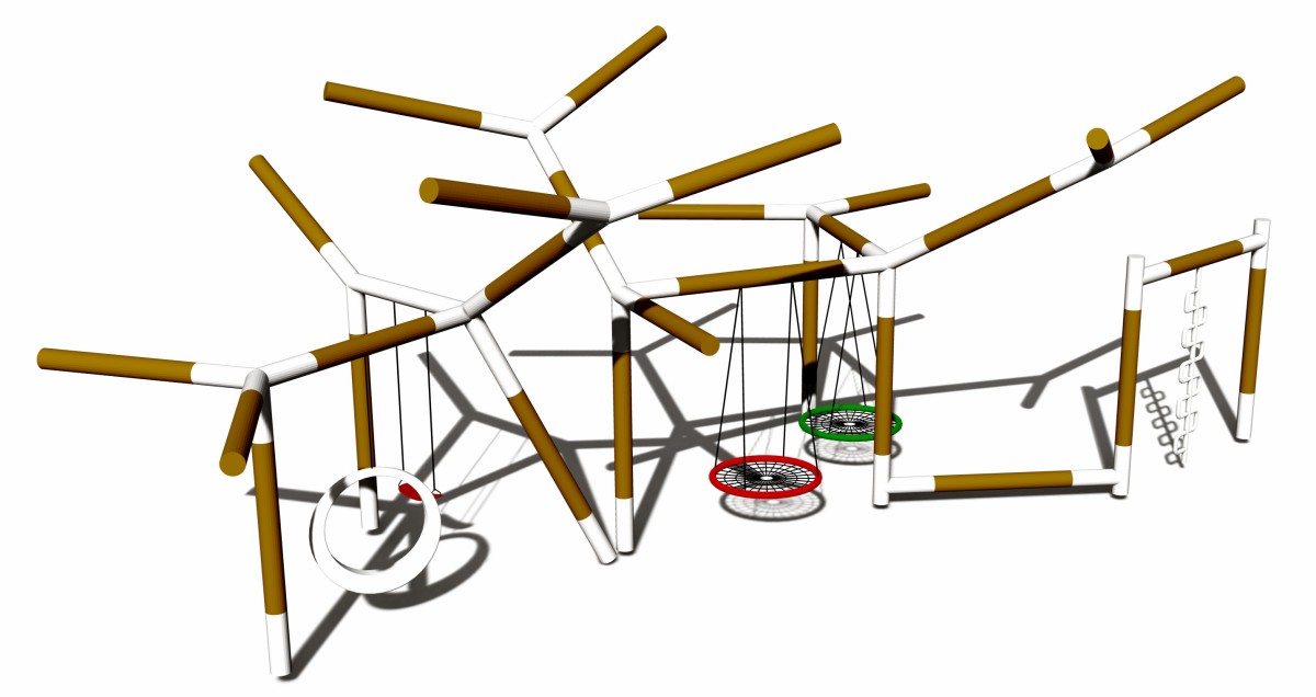 Tree branch shape outdoor swing (1) पेड़ की शाखा के आकार का आउटडोर झूला (1)