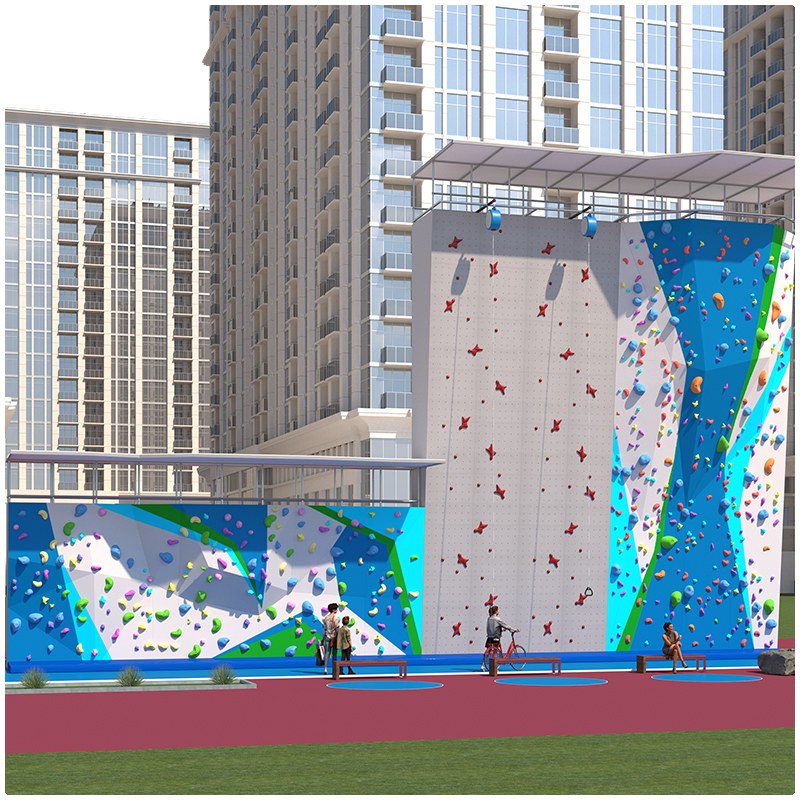 बहु-ऊंचाई मॉड्यूलर इनडोर चढ़ाई वाली दीवार | एडवेंचर पार्क की चढ़ाई