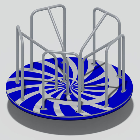 टिकाऊ जस्ती स्टील और पीई राउंडअबाउट - आउटडोर प्ले स्पिनर