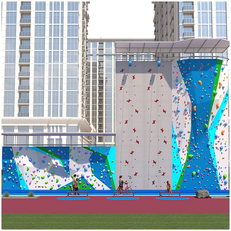 बहु-ऊंचाई मॉड्यूलर इनडोर चढ़ाई वाली दीवार | एडवेंचर पार्क की चढ़ाई