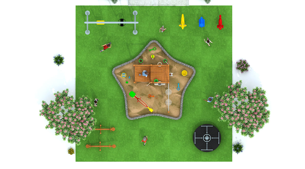 खेल का मैदान उपकरण सैंडबॉक्स (2)