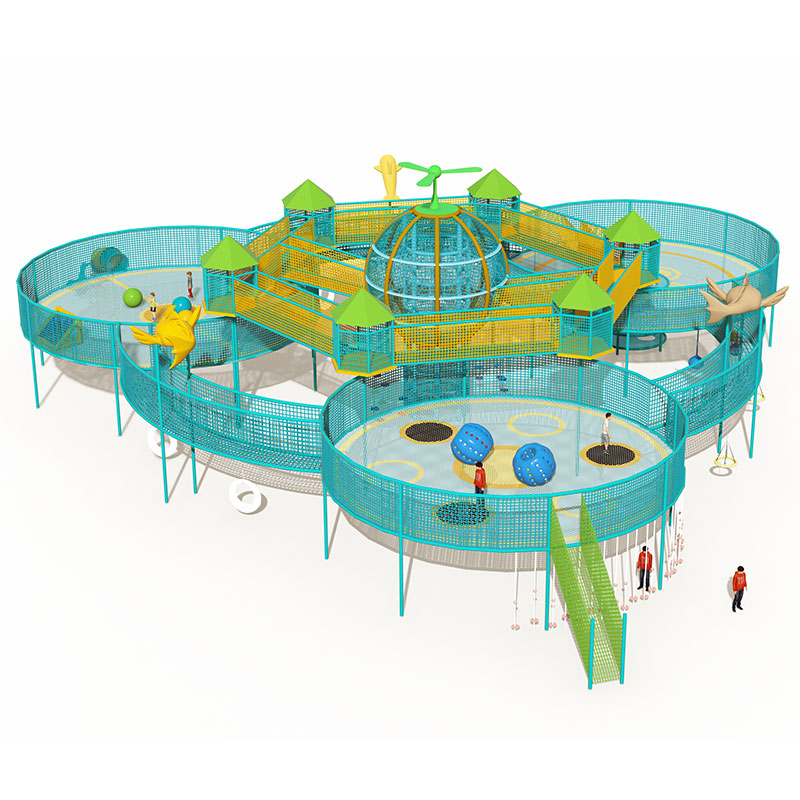 साहसिक रस्सी ट्रैम्पोलिन चढ़ाई फ़्रेम