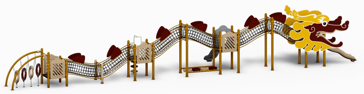 ड्रैगन आउटडोर क्लाइंबिंग प्ले सेट-3