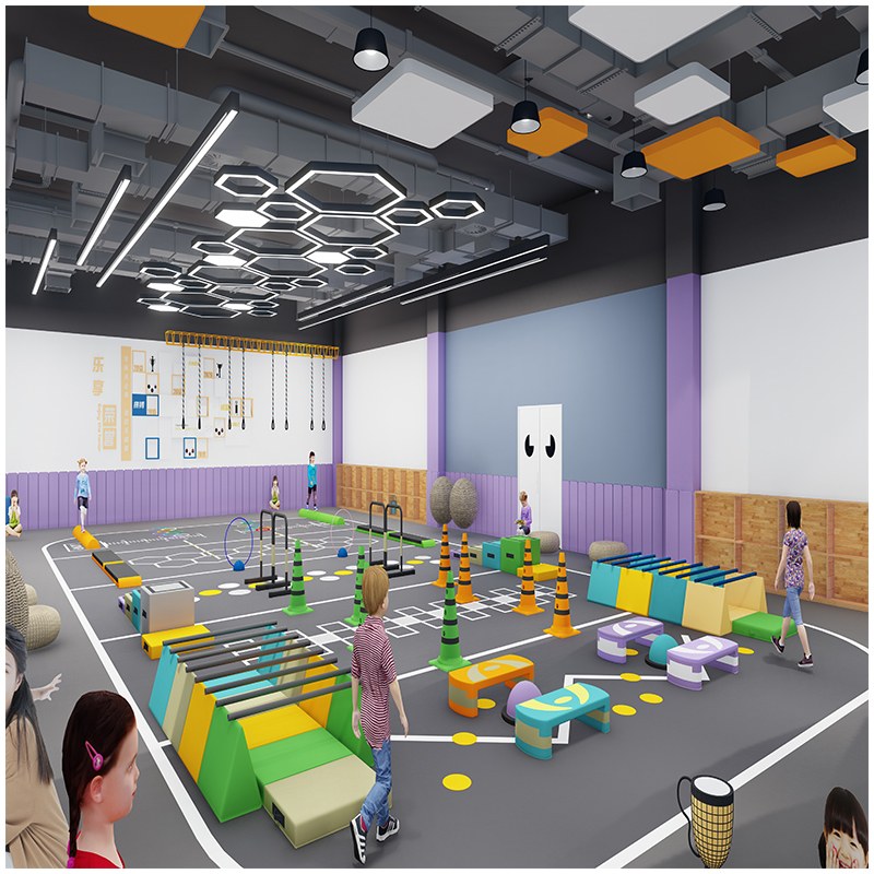 इनडोर खेल के मैदानों के लिए विशेष बाधा कोर्स प्रशिक्षण उपकरण