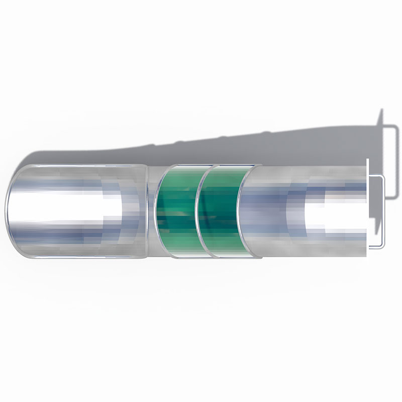 ग्रीन व्यू विंडोज़ के साथ ट्यूब-स्टाइल स्टेनलेस स्टील स्लाइड