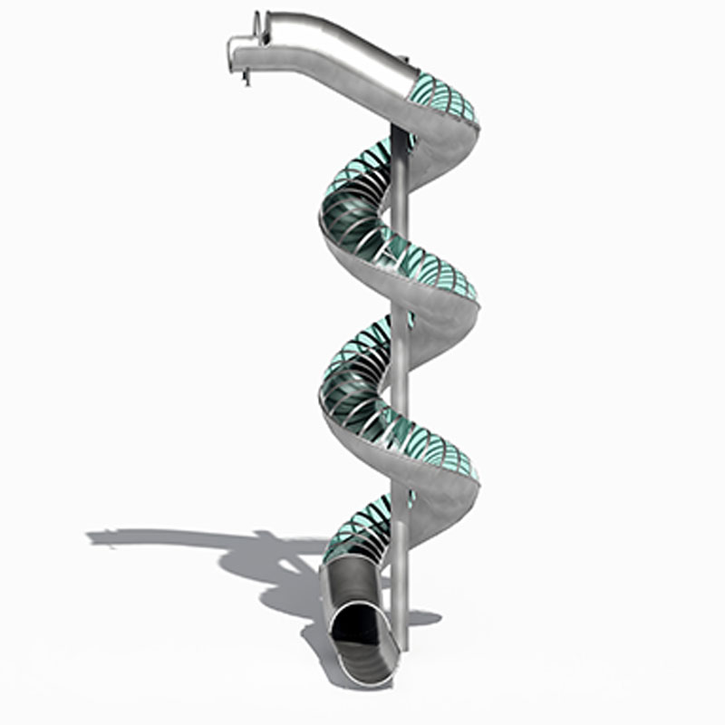 स्टेनलेस स्टील खेल का मैदान सर्पिल स्लाइड