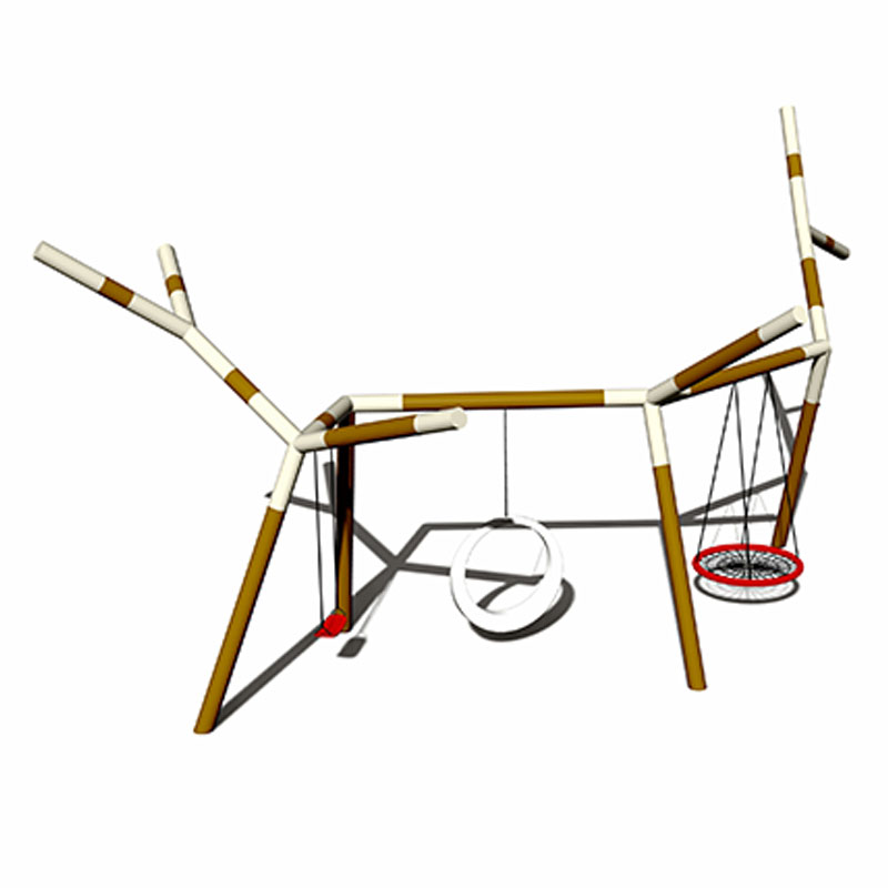 आउटडोर खेल के मैदान के लिए जस्ती पाइप किड्स ट्री ब्रांच स्विंग