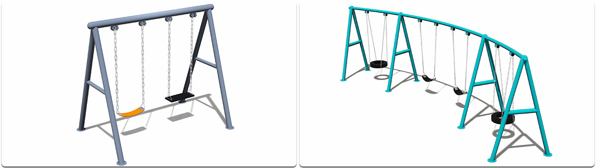 किफायती आउटडोर खेल का मैदान झूला (4)