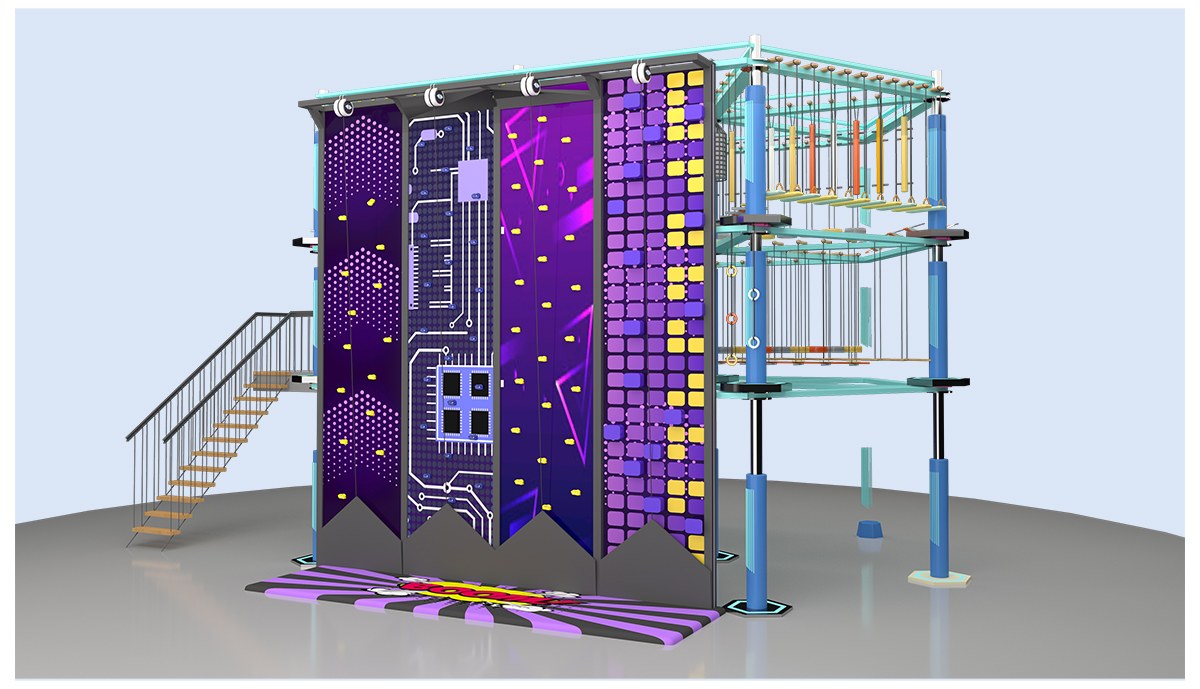 1. मॉल के लिए इंडोर हाई रोप्स कोर्स (2)
