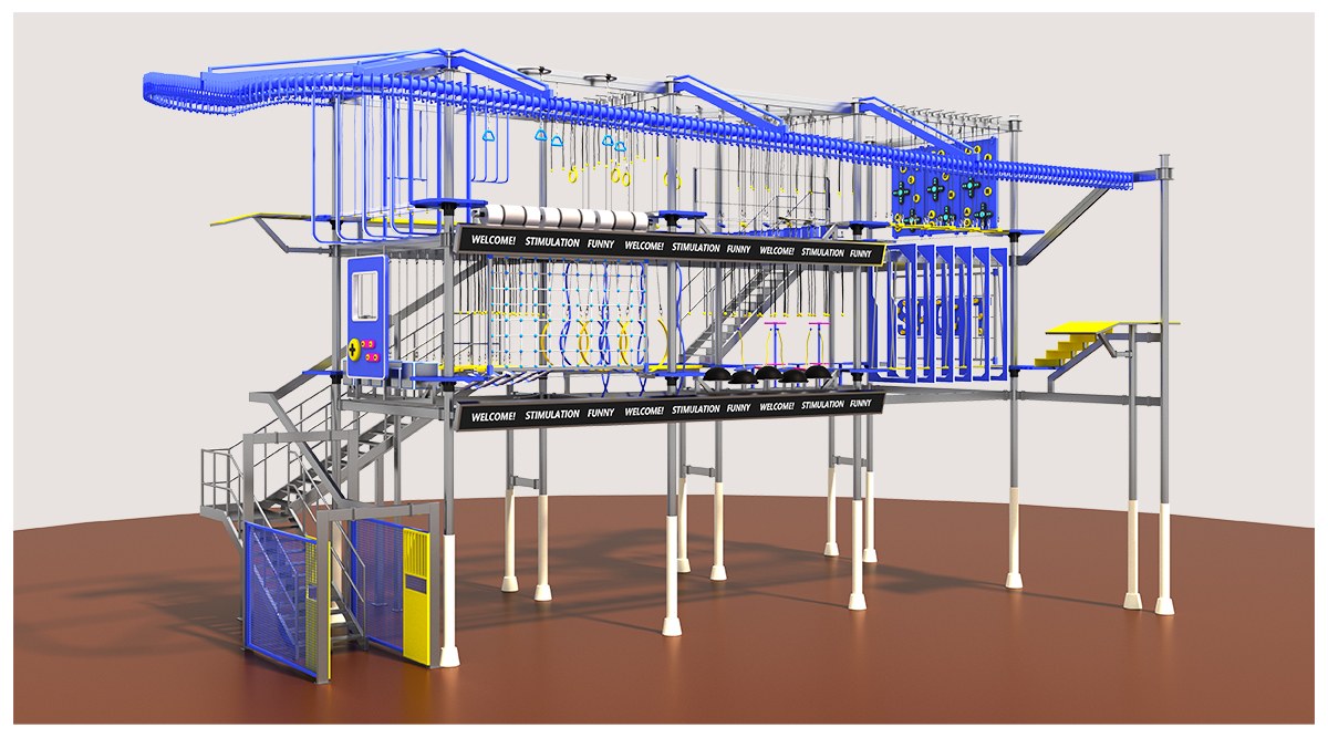 4.कमर्शियल इंडोर हाई रोप्स कोर्स (2)