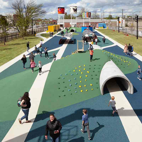 आउटडोर बच्चों का खेल का मैदान - रेलवे पार्क 