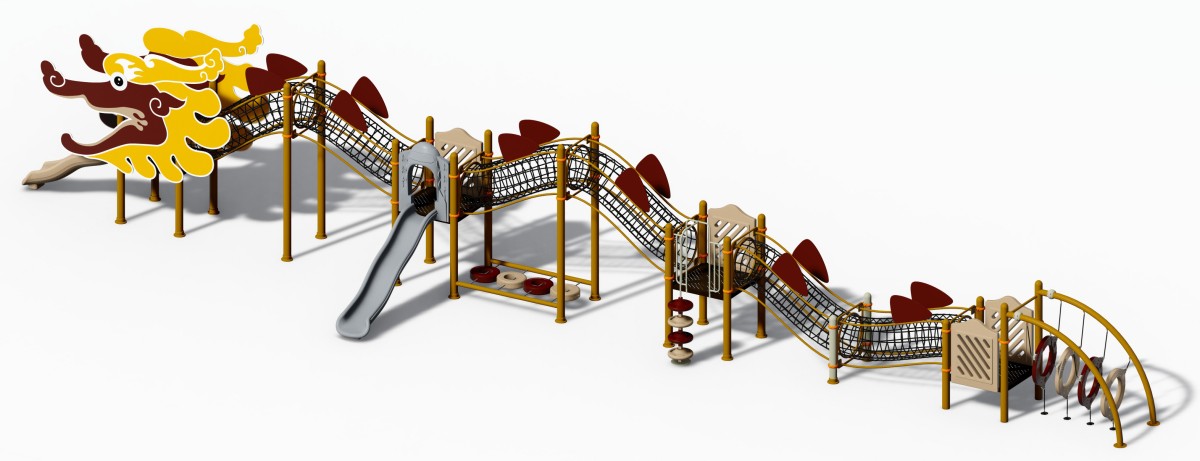 ड्रैगन आउटडोर क्लाइंबिंग प्ले सेट-2