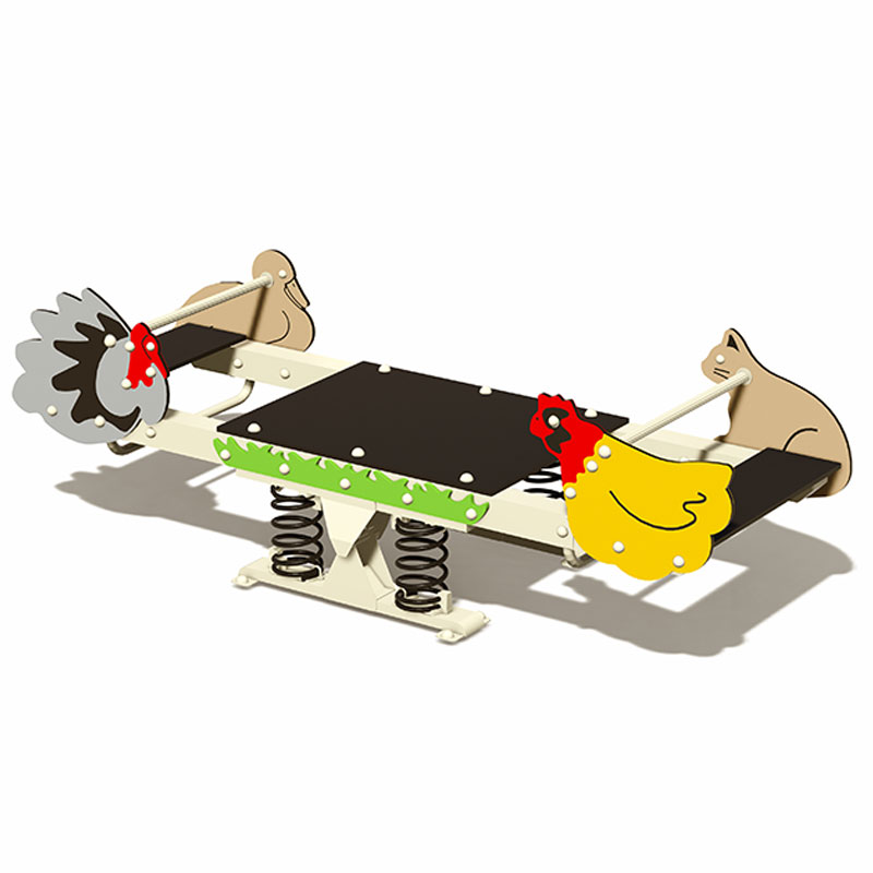  फार्म पशु-थीम वाले आउटडोर लकड़ी के सीसॉ