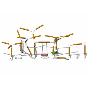 टिकाऊ गैल्वनाइज्ड पाइप किड्स मल्टी-पर्सन ट्री ब्रांच स्विंग 