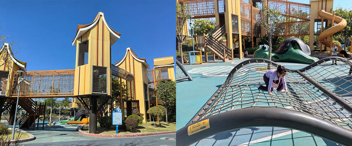 व्यावसायिक उपयोग के लिए सुरक्षित और मज़ेदार बच्चों के खेल का मैदान उपकरण