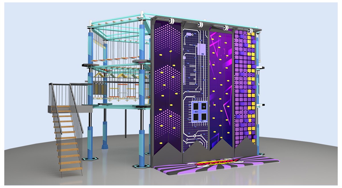 1. मॉल के लिए इंडोर हाई रोप्स कोर्स (4)