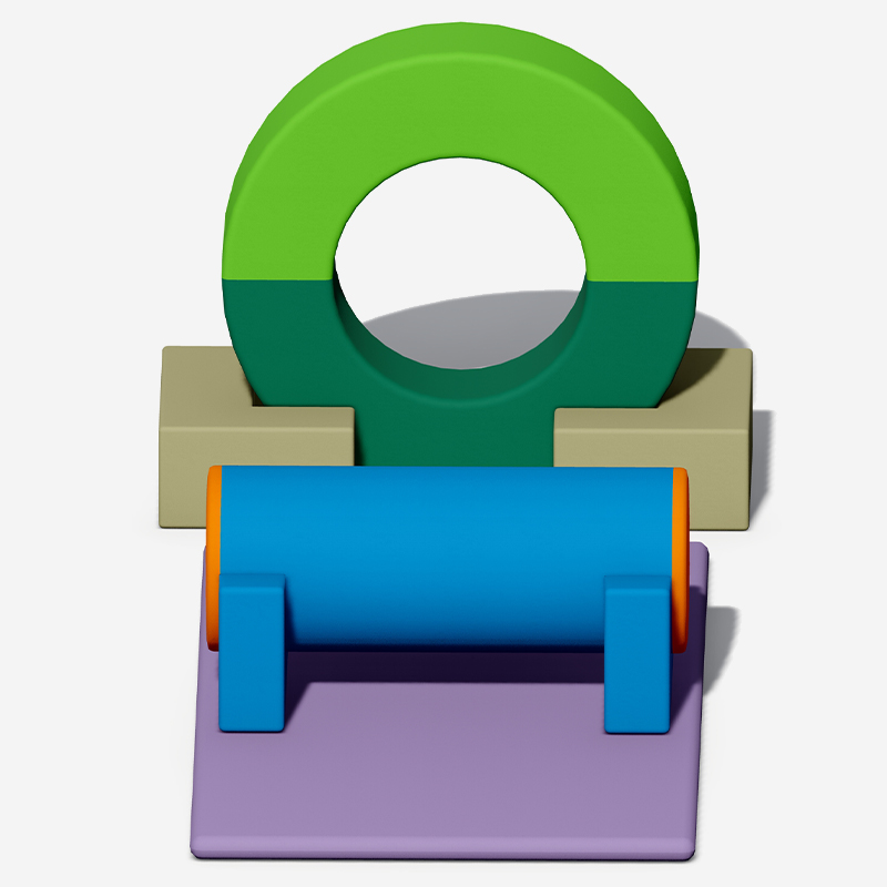 अंगूठी और रोलर मॉड्यूलर इनडोर सॉफ्ट प्ले उपकरण