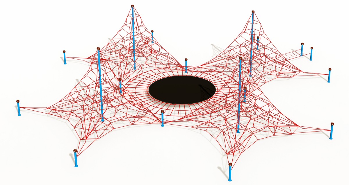 आउटडोर बच्चों के नेट क्लाइंबिंग फ़्रेम-2 का मनोरम प्रदर्शन