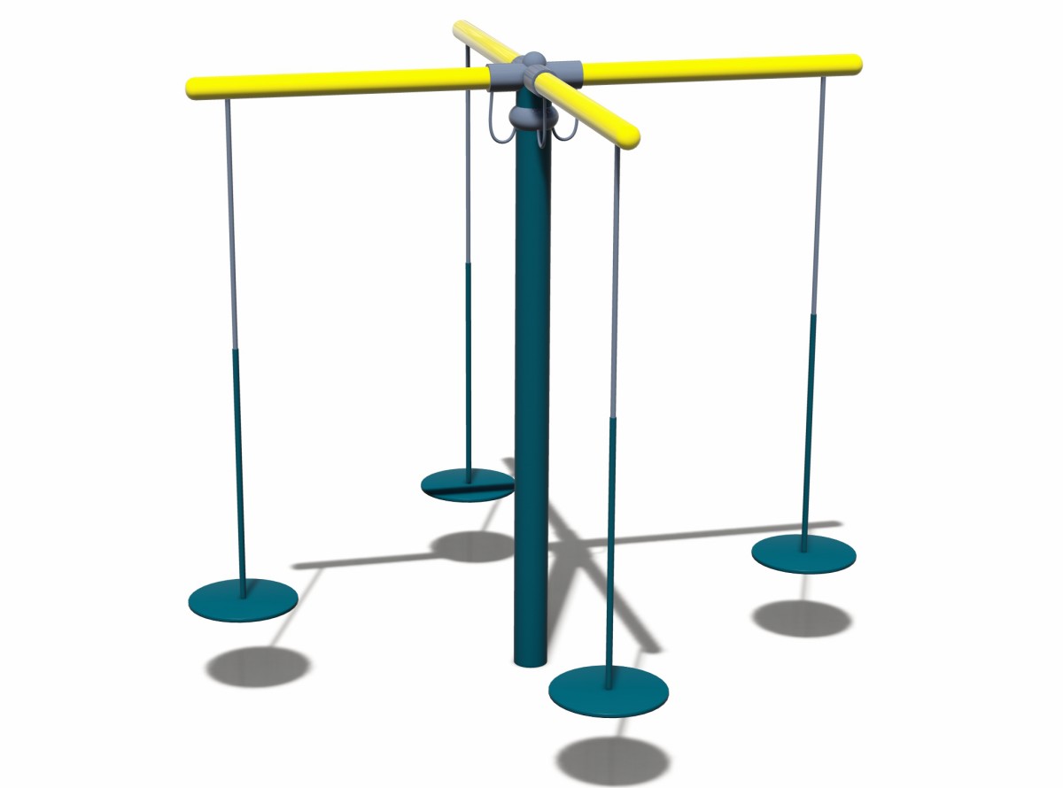 आउटडोर खेल का मैदान बहु-व्यक्ति झूला (2)