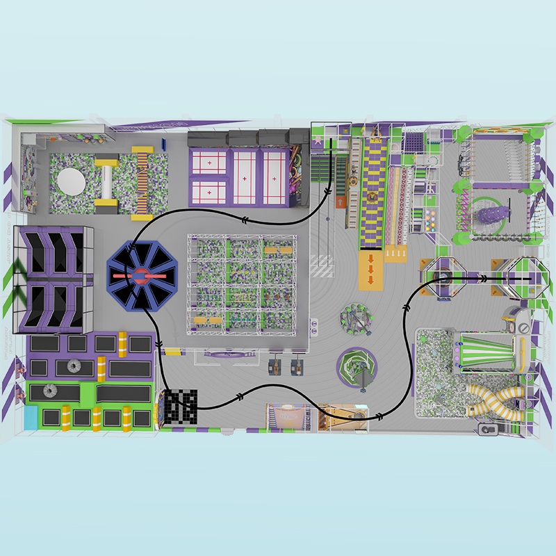 किड्स इंडोर स्पोर्ट्स पार्क सेट - कस्टम खेल का मैदान उपकरण 