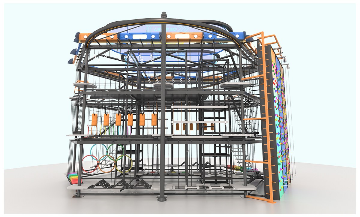 5.टीम बिल्डिंग इंडोर हाई रोप्स कोर्स (5)
