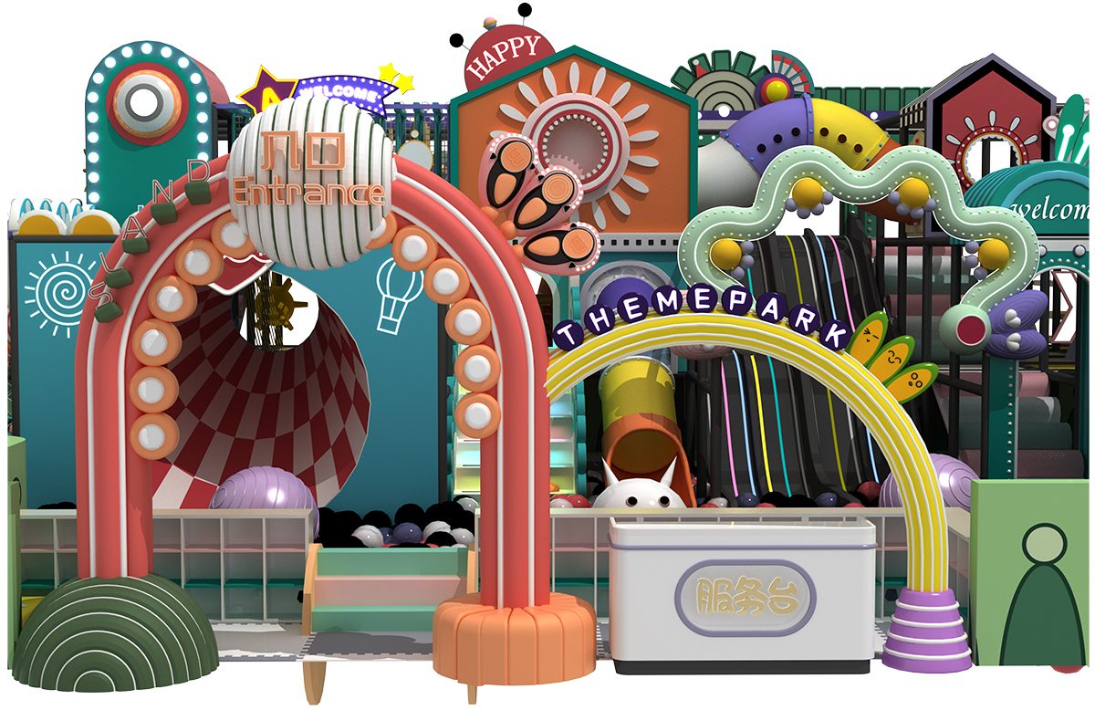 6.कैंडी कलर मैकरॉन इनडोर खेल का मैदान (1)