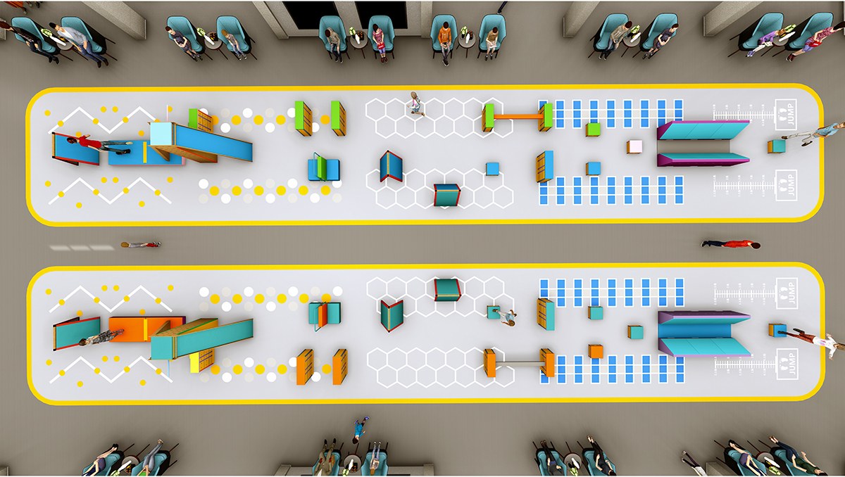 4. बच्चों के इनडोर बाधा कोर्स प्रशिक्षण (10)