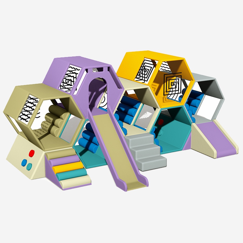 हेक्सागोन हाइव इंडोर सॉफ्ट प्ले क्लाइंबर सेट