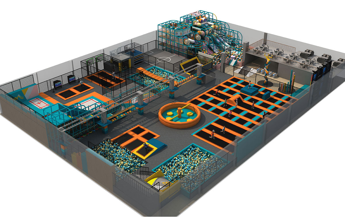 बच्चों के लिए इनडोर ट्रैम्पोलिन पार्क (4)