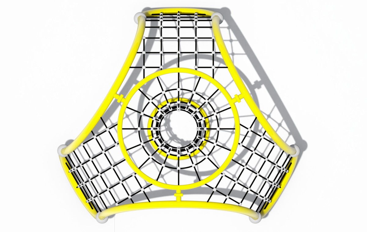 बच्चों के चढ़ने के खेल के मैदान के उपकरण डोम-3 का मनोरम प्रदर्शन