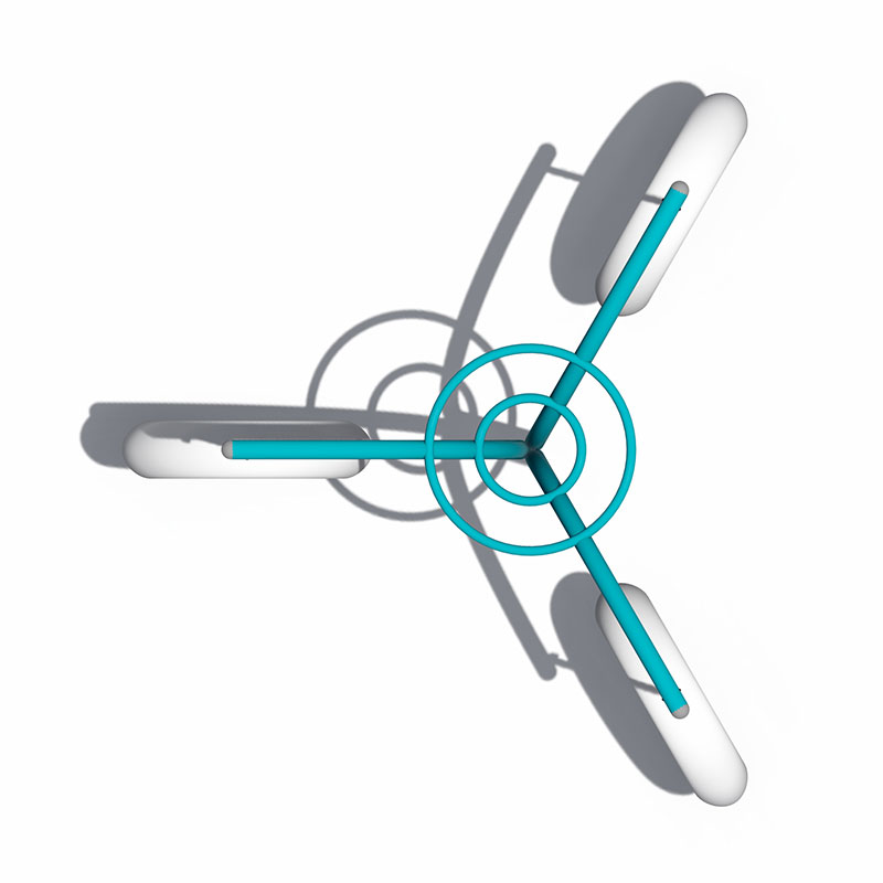 आउटडोर खेल के मैदान के लिए गैल्वनाइज्ड पाइप किड्स थ्री-पर्सन स्विंग