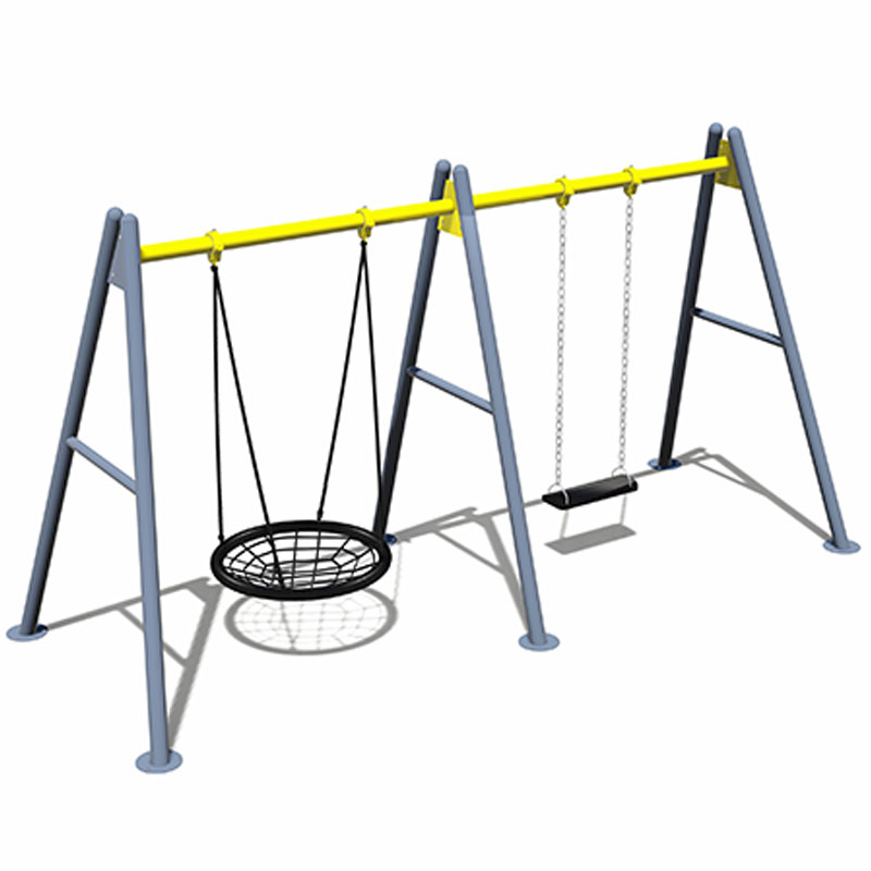 बच्चों की सुरक्षित खेल गतिविधियों के लिए स्थिर आधार के साथ आउटडोर किड्स नेस्ट स्विंग
