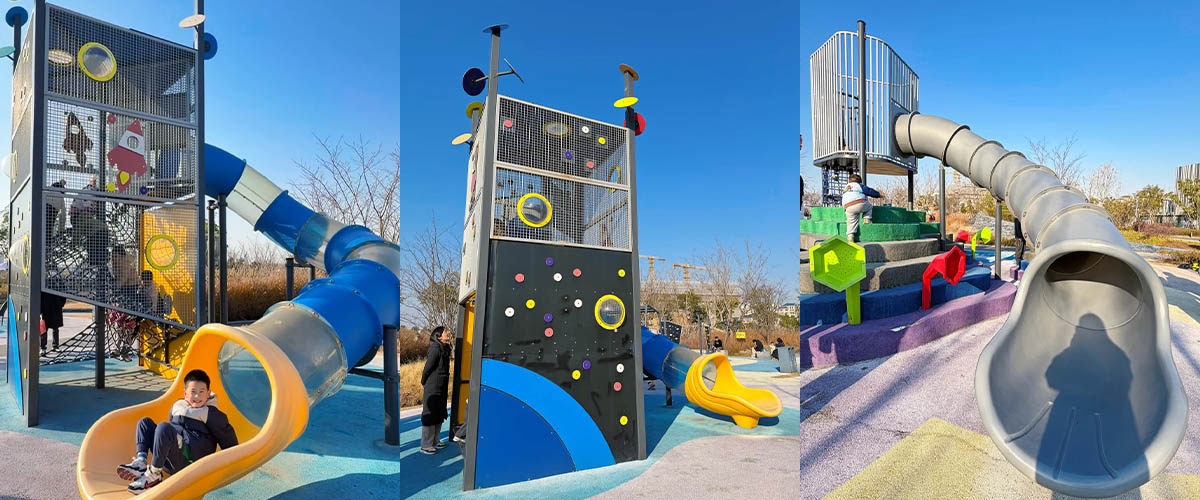 व्यावसायिक उपयोग के लिए सुरक्षित और मज़ेदार बच्चों के खेल का मैदान उपकरण