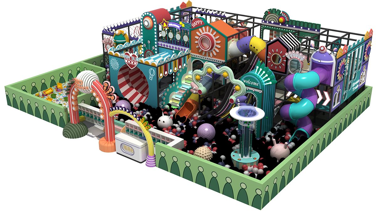 6.कैंडी कलर मैकरॉन इनडोर खेल का मैदान (2)