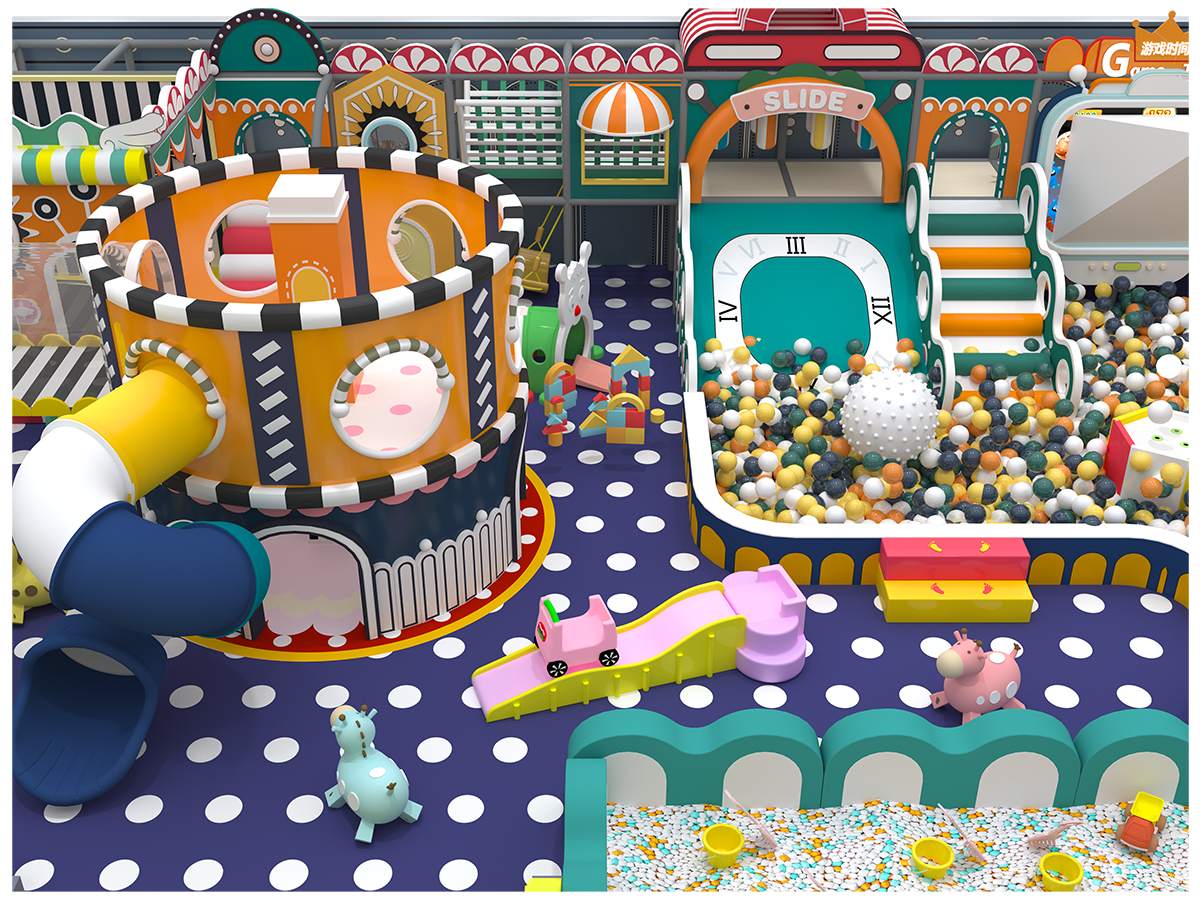 9. रंगीन मैकरॉन पेस्टल भूलभुलैया खेल का मैदान (1)