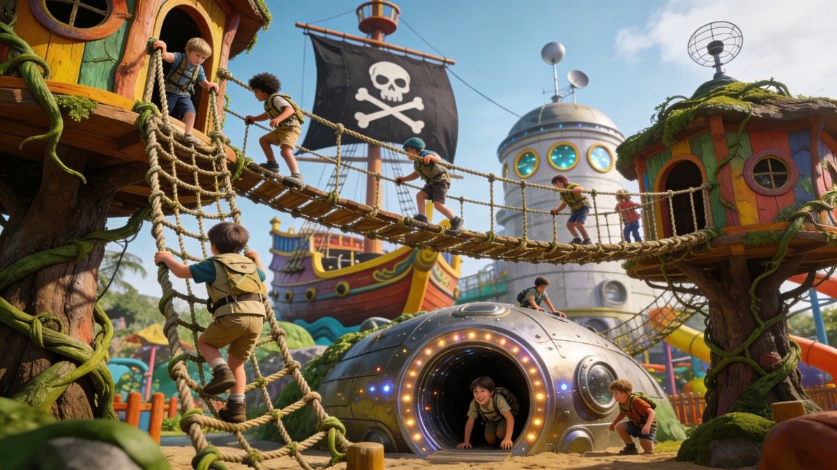 types of children's playgrounds-5 बच्चों के खेल के मैदानों के प्रकार-5