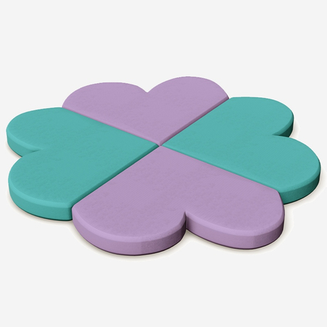 तिपतिया घास के आकार का मॉड्यूलर इनडोर सॉफ्ट प्ले मैट