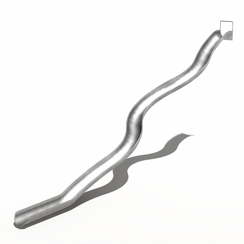 खेल के मैदान के लिए उच्च कठोरता वाली लहरदार स्टेनलेस स्लाइड