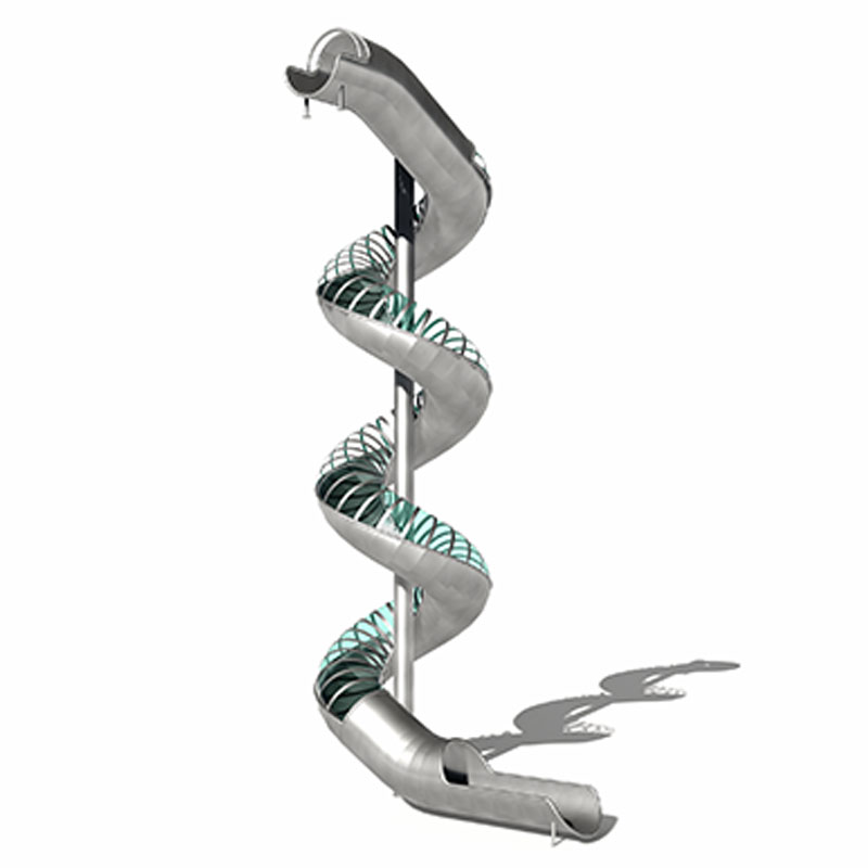 स्टेनलेस स्टील खेल का मैदान सर्पिल स्लाइड