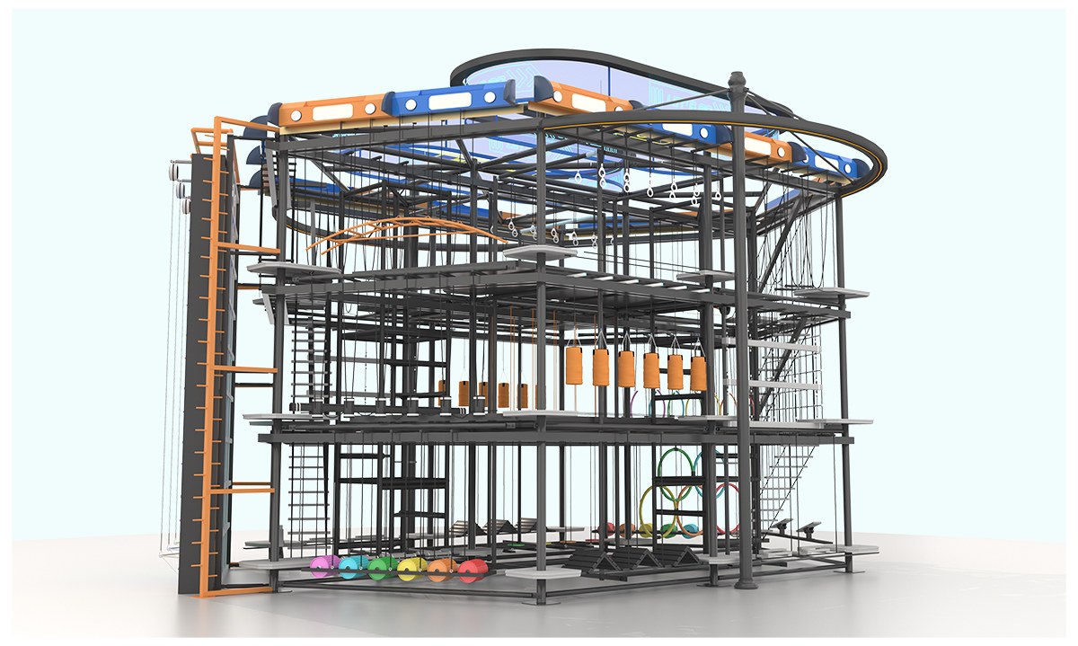 5.टीम बिल्डिंग इंडोर हाई रोप्स कोर्स (13)