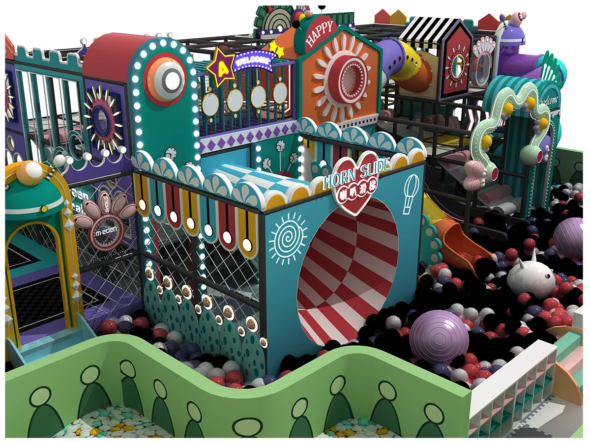 6.कैंडी कलर मैकरॉन इनडोर खेल का मैदान (5)