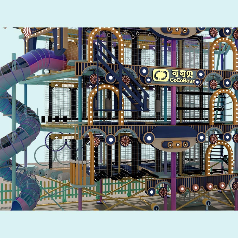 सनकी थीम वाला इंडोर हाई रोप्स कोर्स - चीन में निर्मित