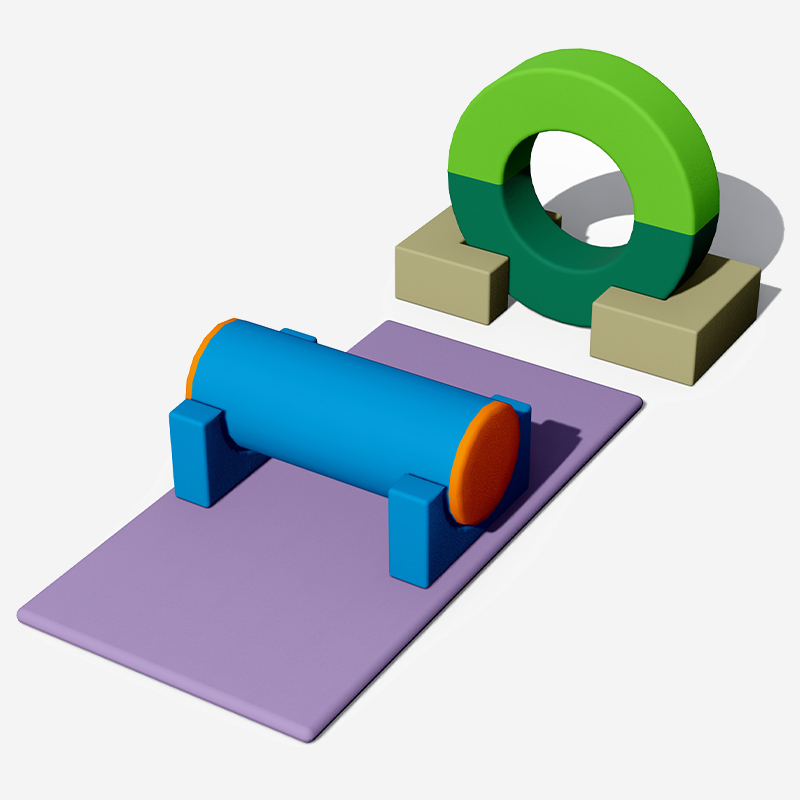अंगूठी और रोलर मॉड्यूलर इनडोर सॉफ्ट प्ले उपकरण