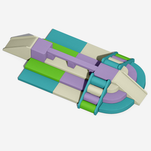 रेल्ड मॉड्यूलर इंडोर सॉफ्ट प्ले क्लाइंबर सेट 