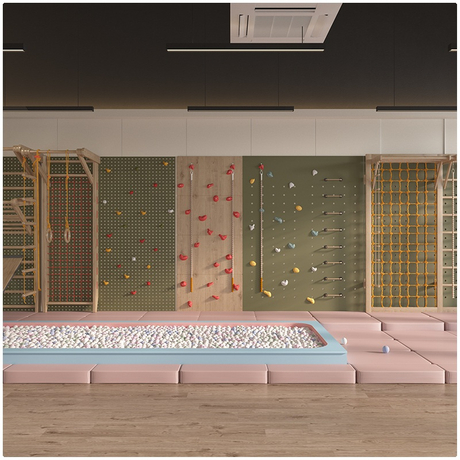 घर पर चढ़ने वाली दीवार किट | मॉड्यूलर इनडोर क्लाइंबिंग पैनल