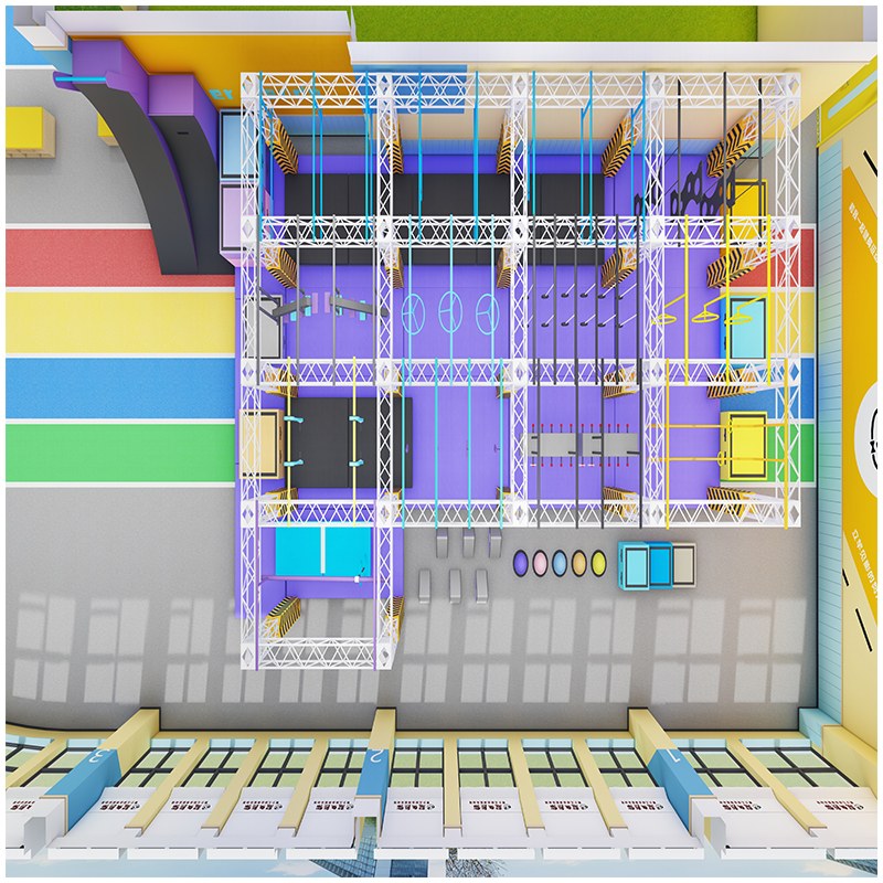 कस्टम निंजा वारियर इंडोर बाधा कोर्स प्रशिक्षण प्रणाली