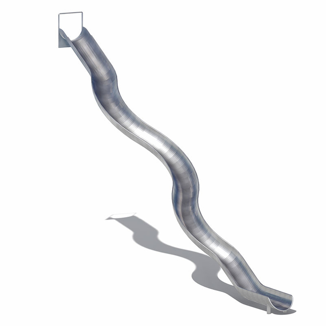 खेल के मैदान के लिए वाणिज्यिक लहरदार ट्यूब स्टेनलेस स्लाइड