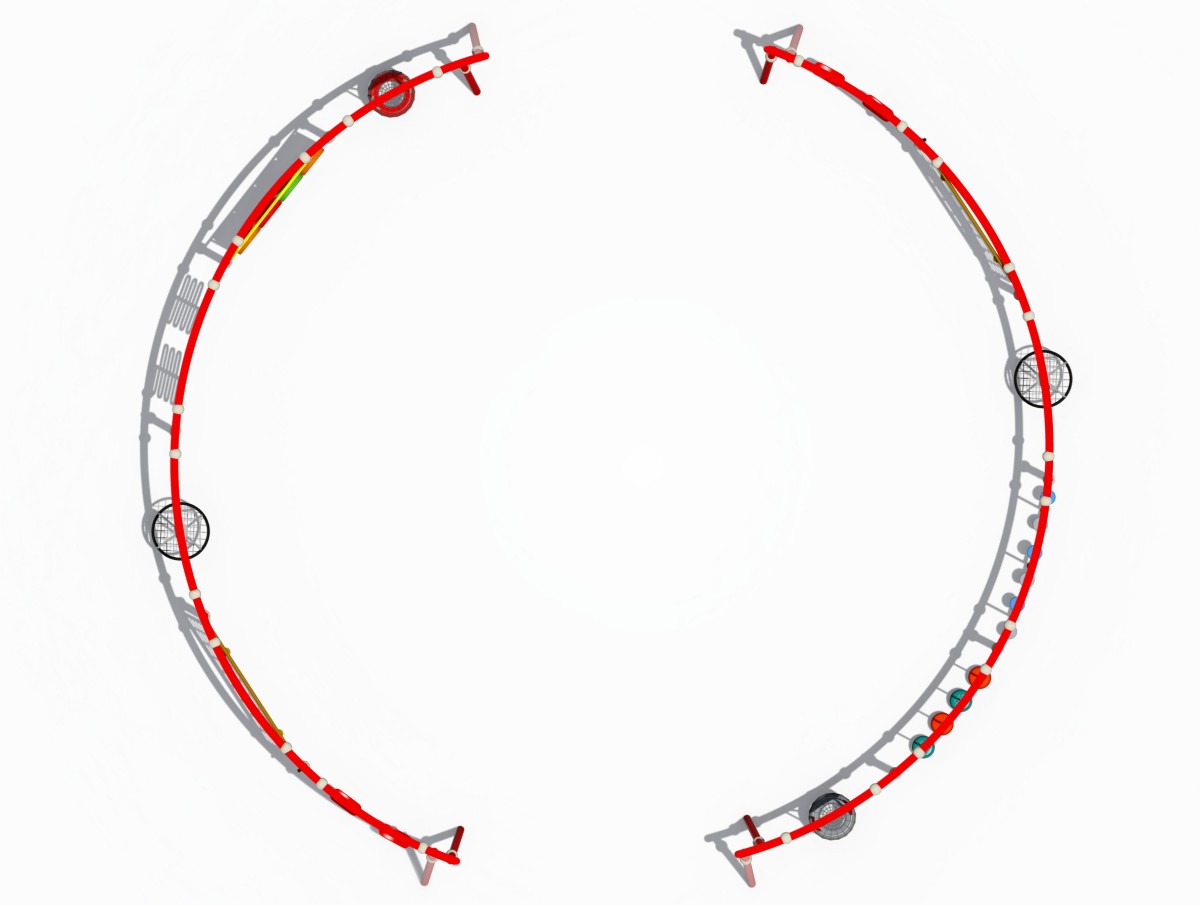 गोल आउटडोर खेल का मैदान झूला (5)