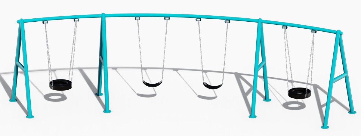 धातु खेल का मैदान झूला (3)