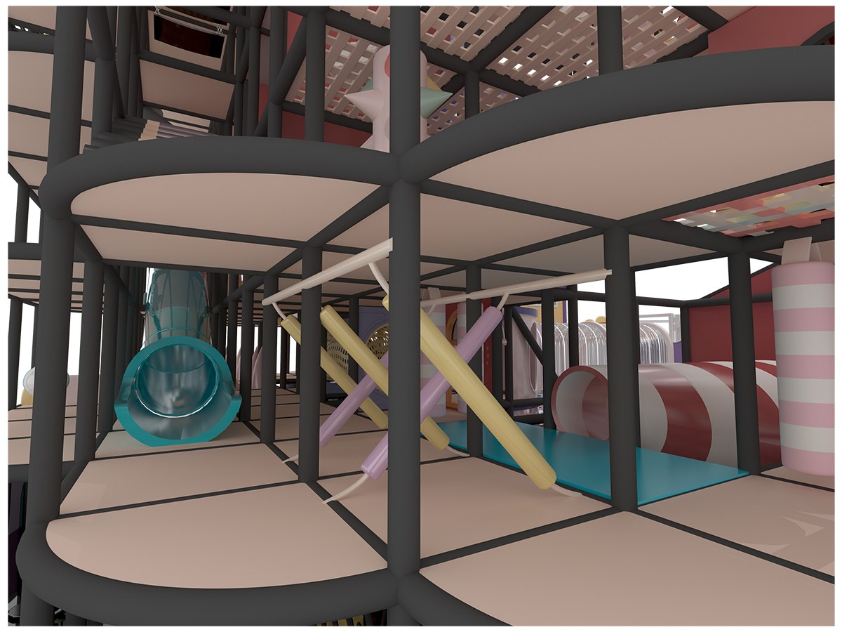 5.किड्स मैकरॉन पेस्टल इंडोर प्ले स्ट्रक्चर (9)